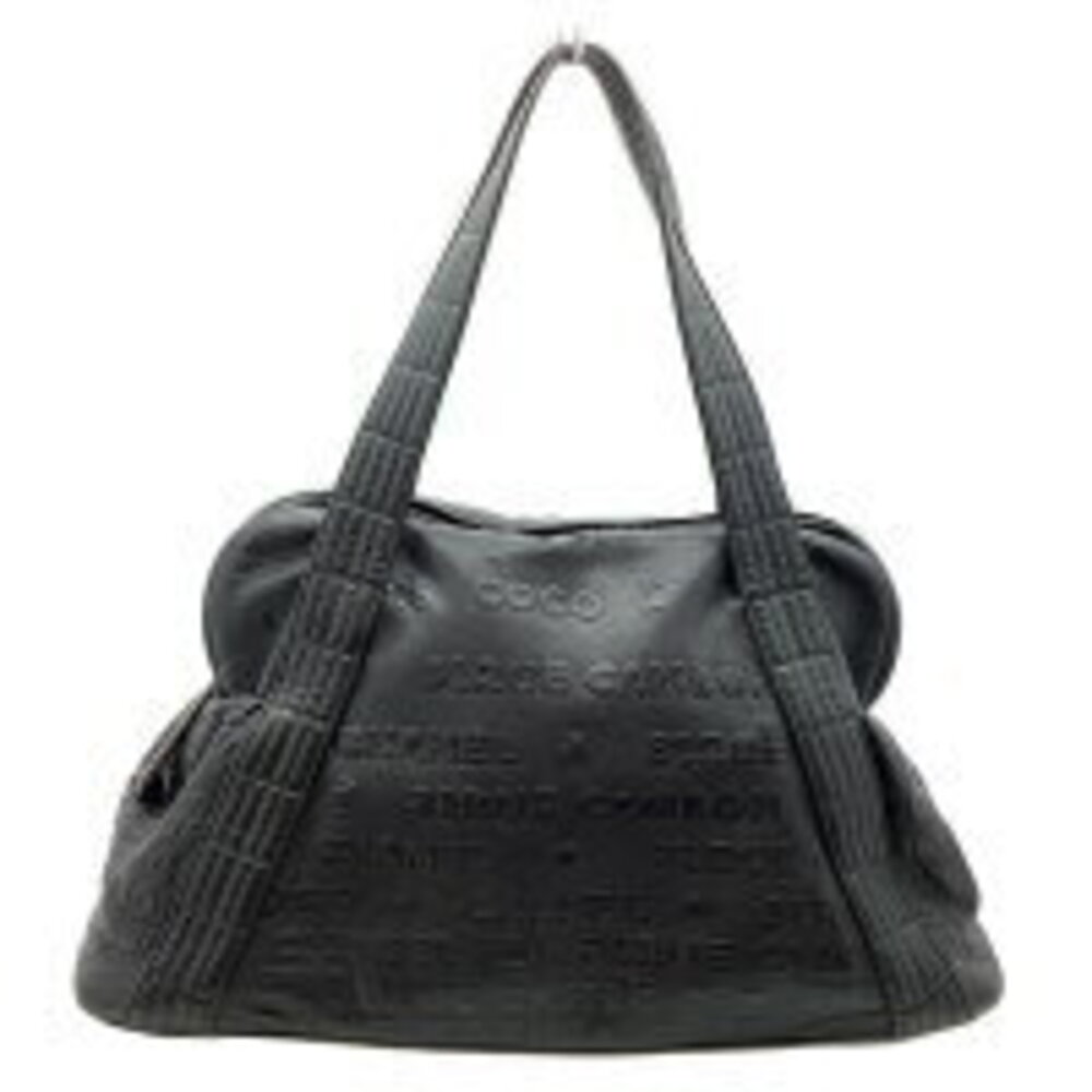 Chanel Unlimited Boston Bag Shoulder Leather Black